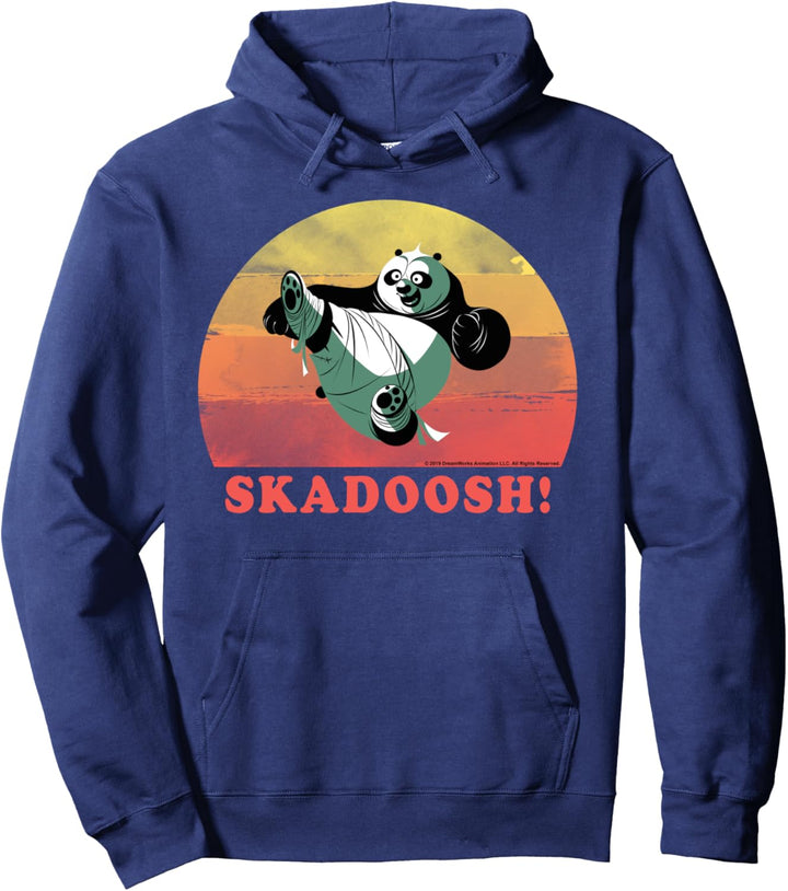 Kung Fu Panda Skadoosh! Retro Circle Portrait Pullover Hoodie