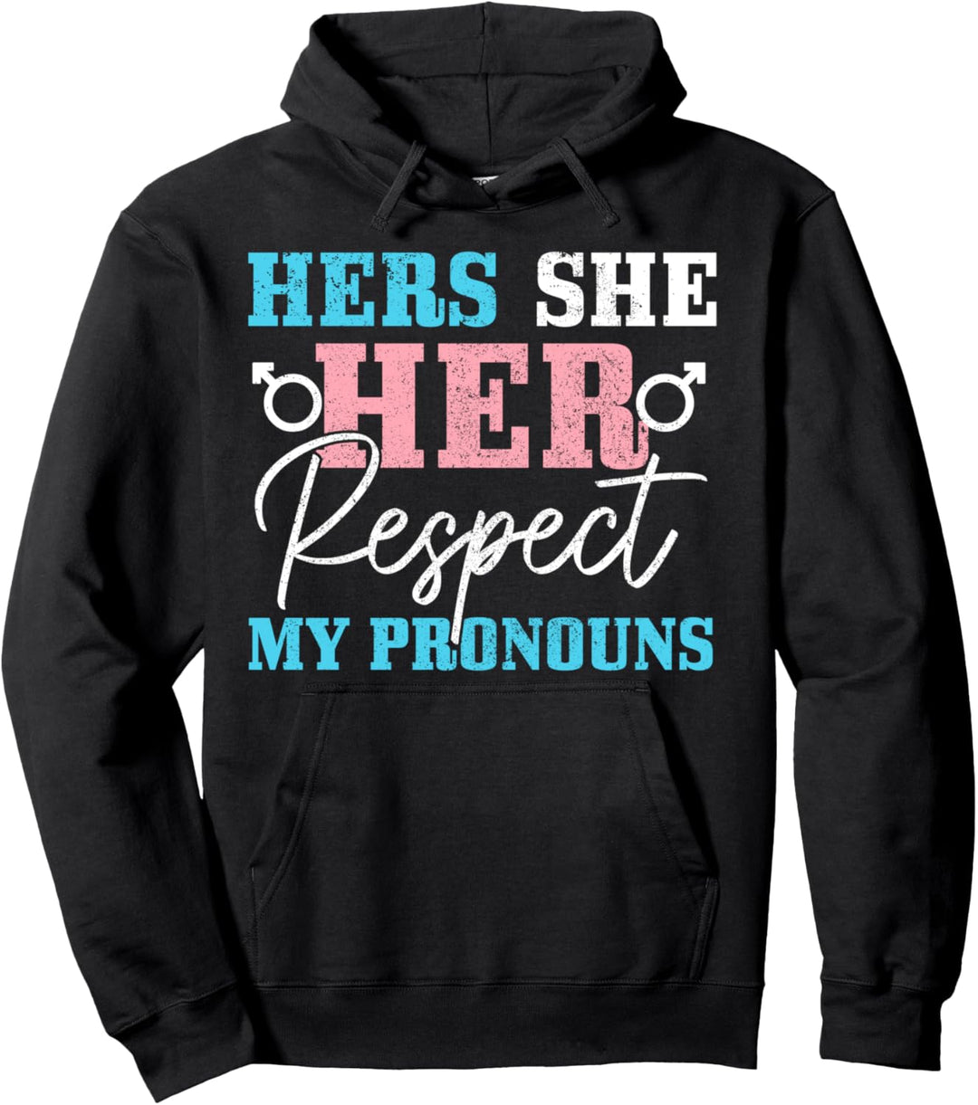 Transgender-Pronomen Sie ihr Hers LGBTQ Trans Pride Flag Pullover Hoodie