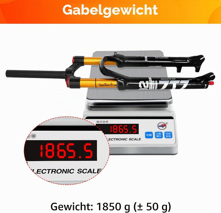 ZTZ Magnesiumlegierung Mountain Front Gabel Luftdruck Stossdämpfer Gabel Fahrrad Zubehör Lockout 29,
