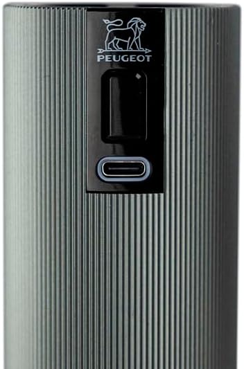 PEUGEOT - Wiederaufladbare elektrische u‘Select-Salzmühle Line 15 cm + Steinsalz - 6 voreingestellte