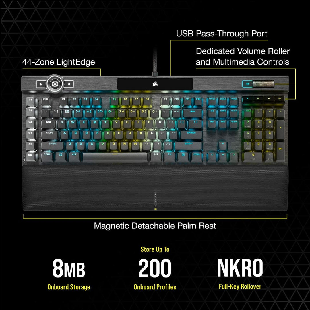 Corsair K100 optische mechanische RGB-Gaming-Tastatur OPX optische mechanische RGB-Tastenschalter -