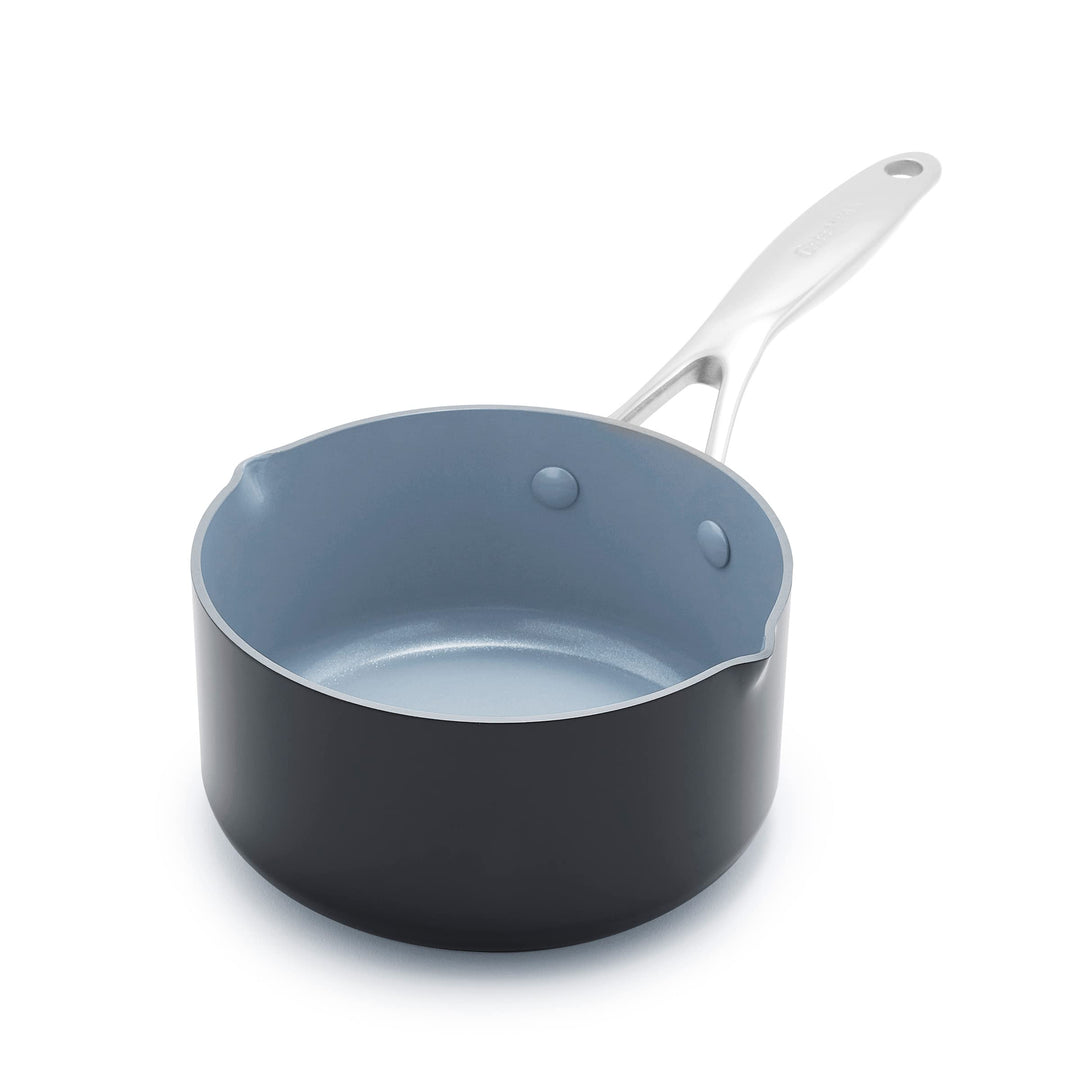 GreenPan Valencia Pro Harteloxierte Gesunde Keramik Antihaft 16 cm / 1,5 Liter Stielkasserolle mit D