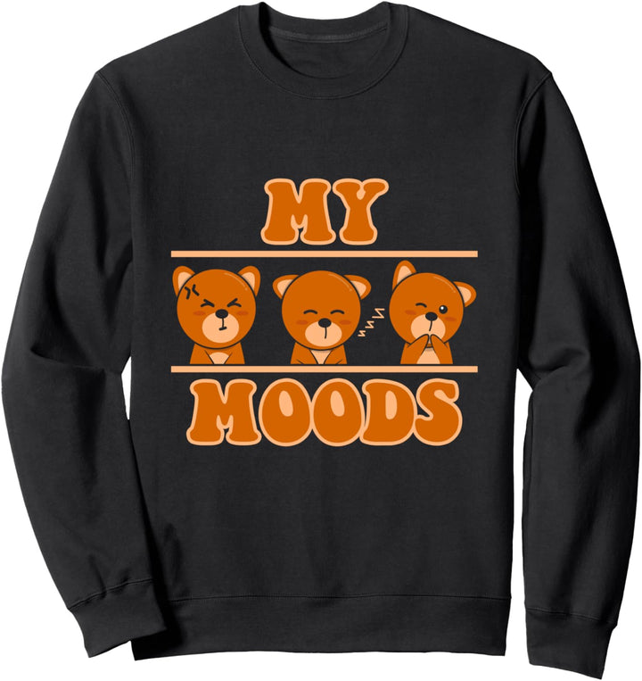 Meine Stimmung Teddybär Bär Knuddelbär Müde Schüchtern Sweatshirt