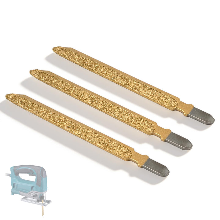 Professionelle Diamant-Stichsägeblätter - 3 Stück, 100mm / 4 Zoll - Vakuumgelötet für Präzises Schne