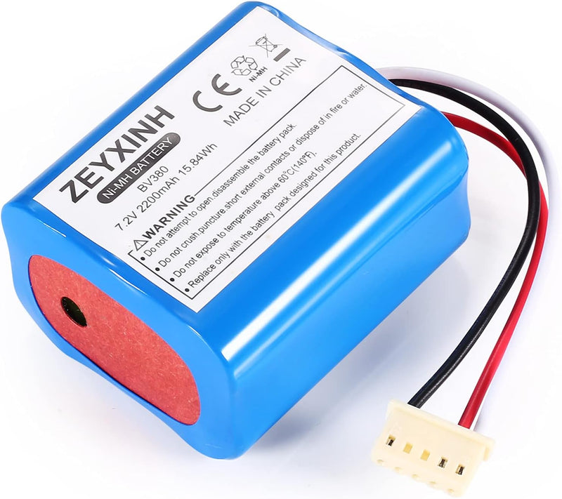 ZEYXINH 7.2V 2200mAh NiMH Ersatzakku für iRobot Braava 380 380T 390 390T Mint 5200 5200B 5200C Reini