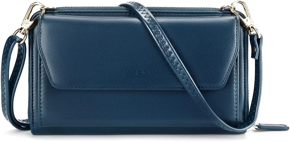 nuoku Geldbörse Damen mit RFID, Kleine Portemonnaie Damen mit Kreditkarten Etuis, Handytasche zum Um