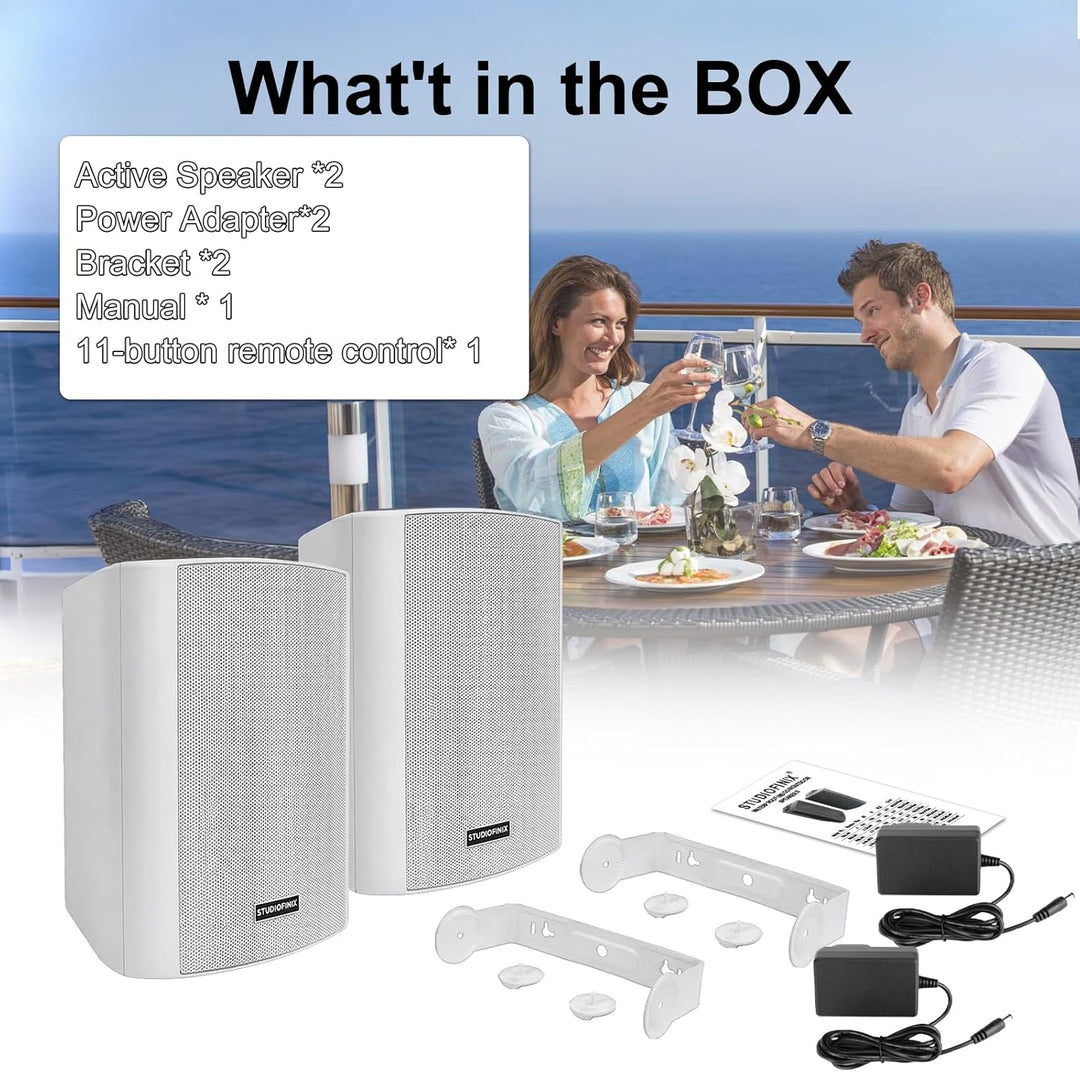 STUDIOFINIX 5,25-Zoll-Lautsprecher (300 W), wasserdicht, für den Innen- und Aussenbereich, Bluetooth