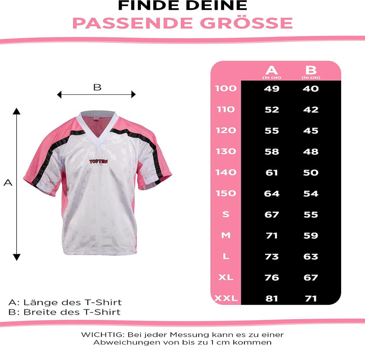T-Shirt mit V-Ausschnitt zum Kickboxen „Kickboxjacke Mesh“ Schwarz - Pink S, Schwarz - Pink S