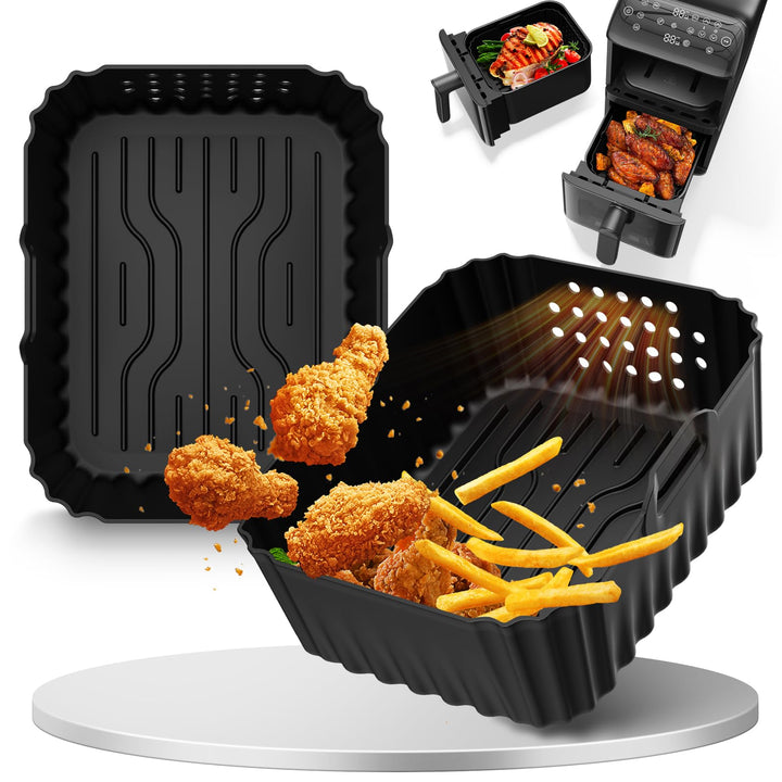 Airfryer Zubehör für Philips 4000 Serie 10L, Silikonform Zubehör für Philips Stacked Dual Basket NA4