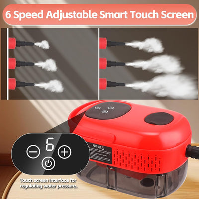 2500W Dampfreiniger mit Smart Touch Screen, Hochdruck-Dampfreiniger für die Reinigung, 1.1L Wasserta
