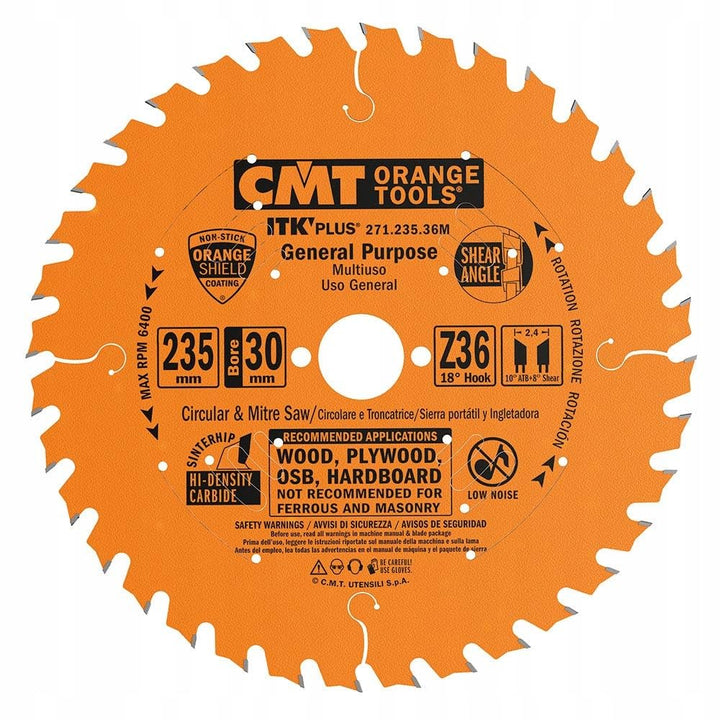 CMT Orange Tools 271.235.36 M Handkreissäge (Ultra ITK) 235 x 1.7 x 30 Z 36