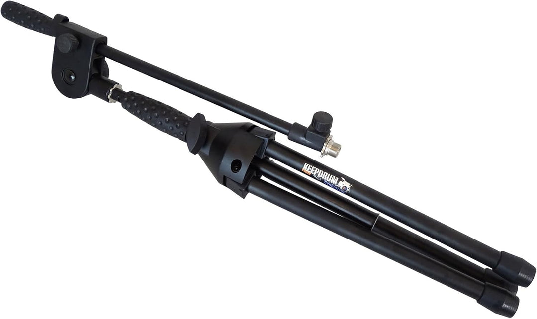 keepdrum EMS013 Mikrofonständer PRO Stativ halbhoch ausziehbar mit Galgen, EMS013