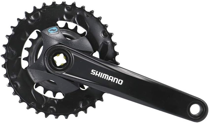 SHIMANO Altus FC-M315-2 Kurbelgarnitur, 7/8-fach, nicht kompatibel Schwarz Einheitsgrösse, Schwarz E