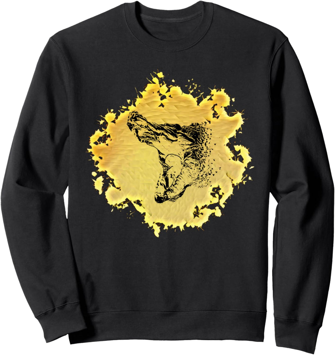 Krokodil Alligator Reptilien Motiv Echse Raubtiere Krokodile Sweatshirt