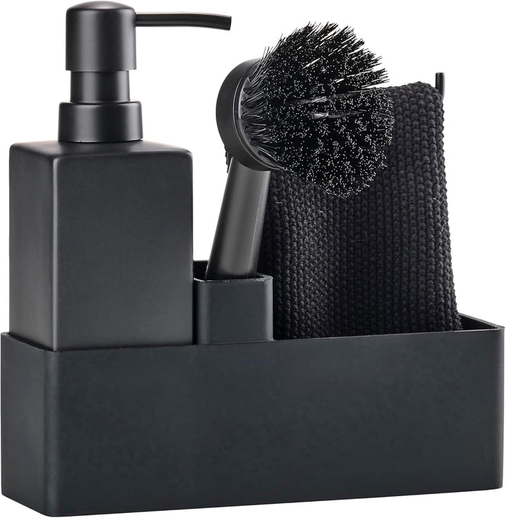 Zone Denmark Geschirrspülset, Spülorganizer mit Seifenspender/Spülmittelspender, Spültuch und Spülbü