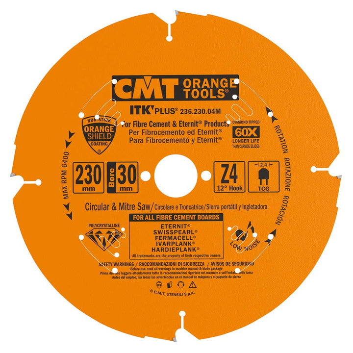 CMT Orange Tools 236.230,04 m-mat Schleifen für Kreissäge 230 x T 2,2 x 30 DP Z4