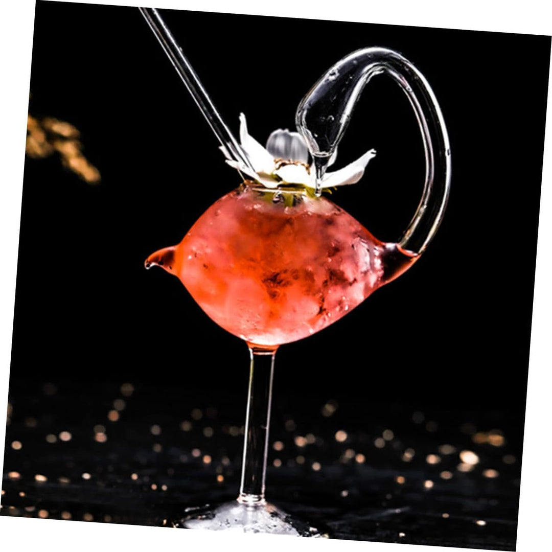 Operitacx 2st Schwanenkelch Martini-becher Trinkbecher Stiel Martini-gläser Schlürfen Cocktailgläser