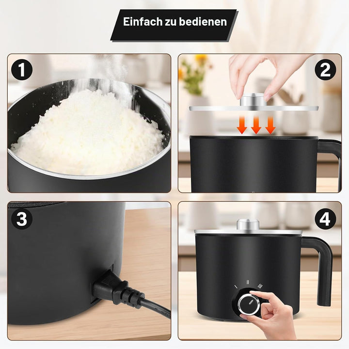 Elektrischer Wachsschmelzer 1,8L | Kerzen Selber Machen Set mit Zubehör | Wachsschmelzgerät für Soja
