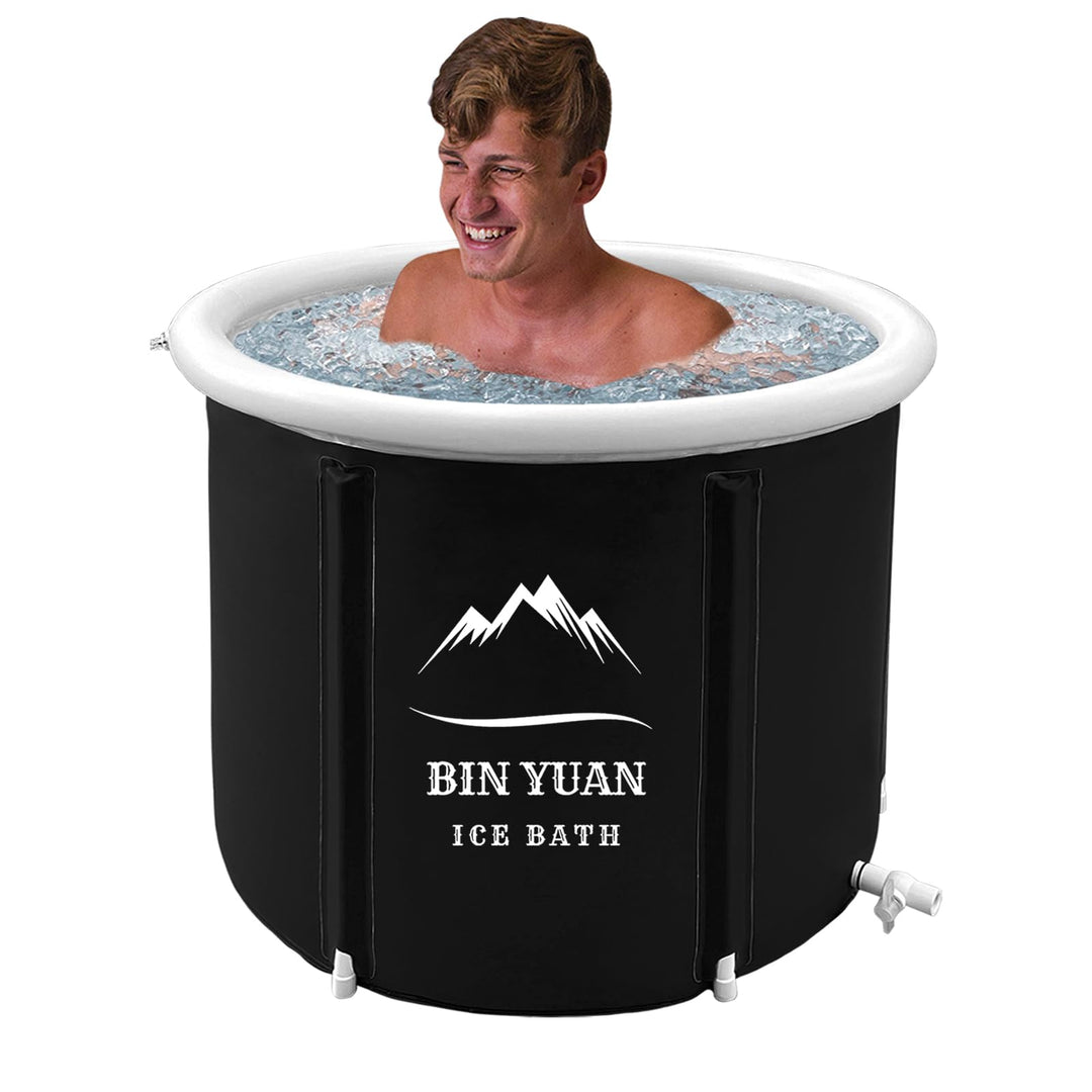 B&Y Aufblasbare Faltbare Badewanne Erwachsene 80x80cm Faltbare Portable Badewanne Freistehende Badew