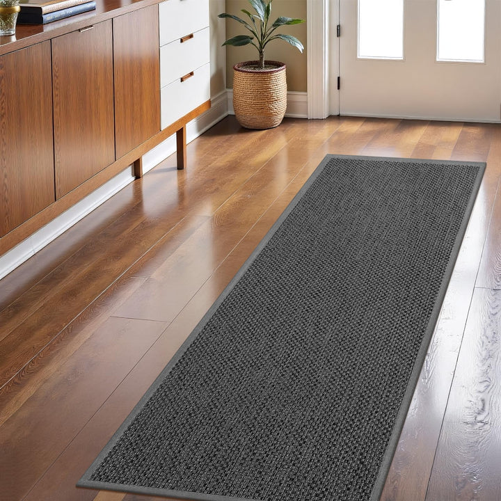 LEKEEPGO Fussmatte Innen 60 x 150 cm, rutschfest Fussmatte, waschbar Schmutzfangmatte, Dünn Türmatte