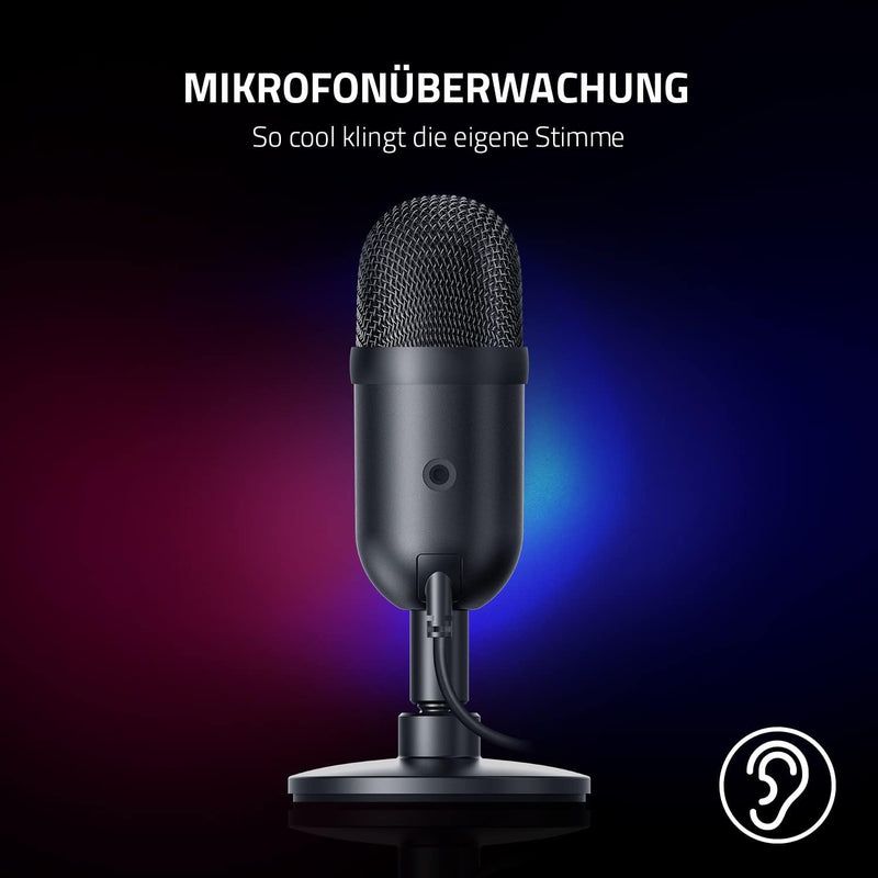 Razer Seiren V2 X - USB-Mikrofon für Streamer (25-mm-Kondensator-Mikrofon, Supernieren-Richtcharakte