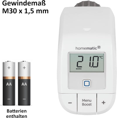 Homematic IP Funk Smart Home Heizungssteuerung Komplettpaket für 4 Heizkörper mit kostenloser Smartp