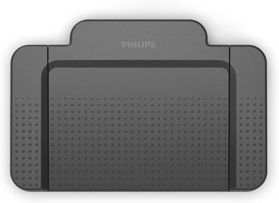 Philips ACC2320 USB-Fussschalter, 3 Pedal-Design Schnellvorlauf, Wiedergabe, Schnellrücklauf, CD mit