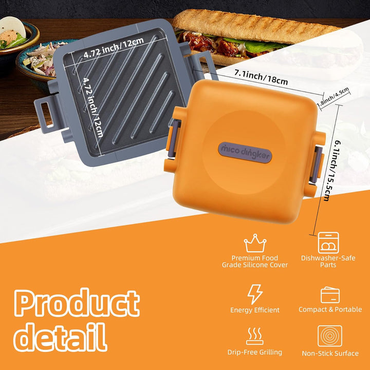 Sandwichmaker, Sandwichtoaster für Mikrowelle, Antihaftbeschichteter Sandwich-Toaster, Panini Sandwi