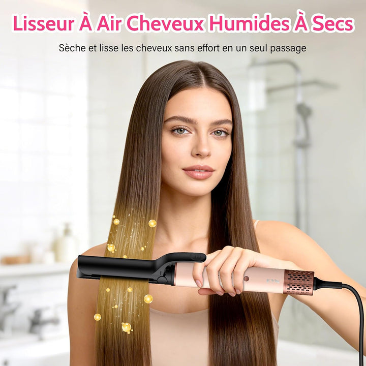 6 in 1 Hairstyler,1400w Hochgeschwindigkeits Airstyler rundbürstenföhn mit Lockenstab Automatisch, W