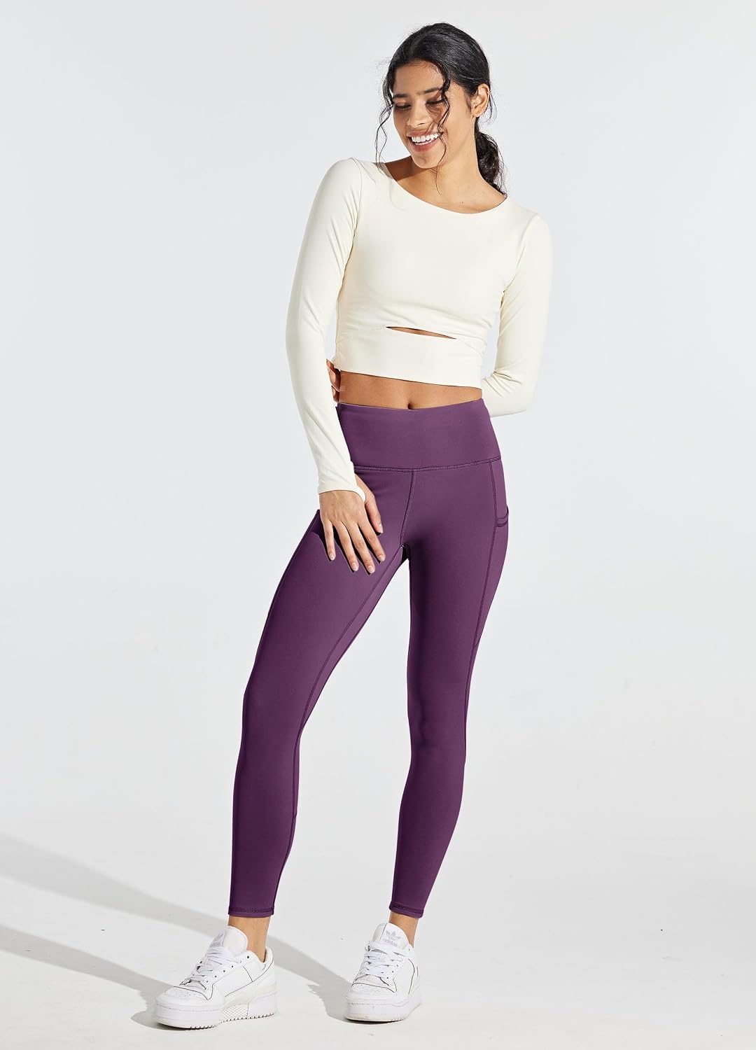 WILLIT Fleece gefütterte Leggings Damen Wasserbeständig Thermohose warme Winterhosen Yogahose Laufho