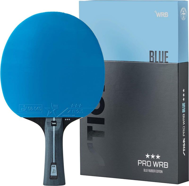 STIGA Tischtennisschläger Pro WRB Blue Edition - 3-Sterne Tischtennis Schläger mit Blauem Belag