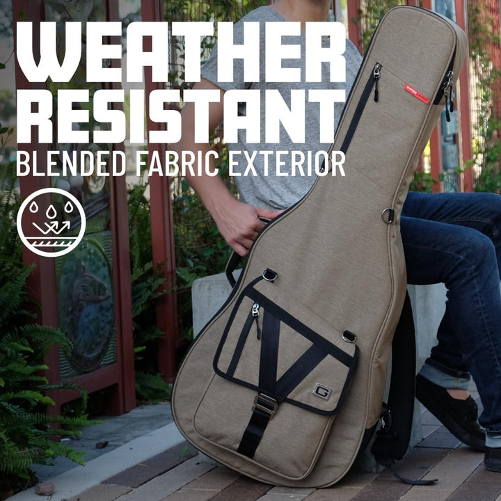 Gator Cases Transit Series Gigbag für Konzert-Ukulele, schwarze Aussenseite (GT-UKE-CON-BLK), Anthra