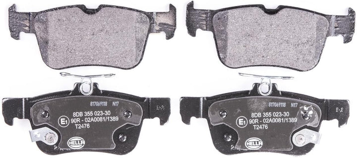 HELLA PAGID 8DB 355 023-301 Bremsbelagsatz - T2476 - Dicke/Stärke: 15.9mm - Bremssystem: Teves - mit
