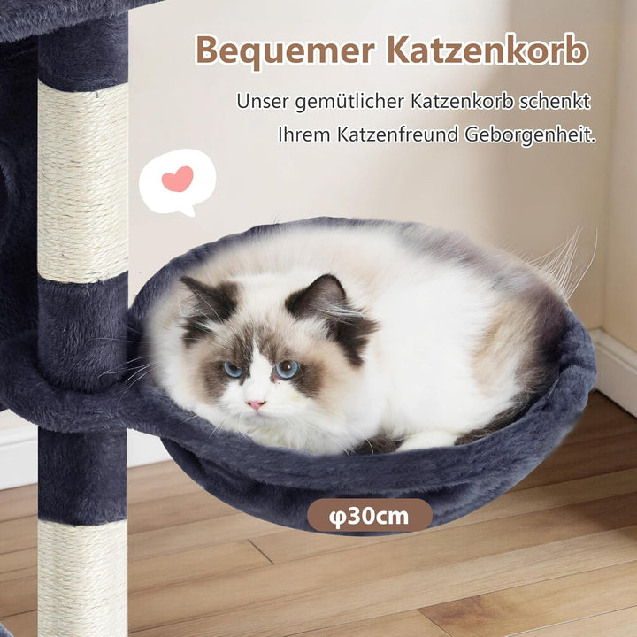 Gitelsnour Kratzbaum für Kätzchen, Katzenbaum für Innenbereich, 107 cm Katzenkratzbaum mit Kratzstäm
