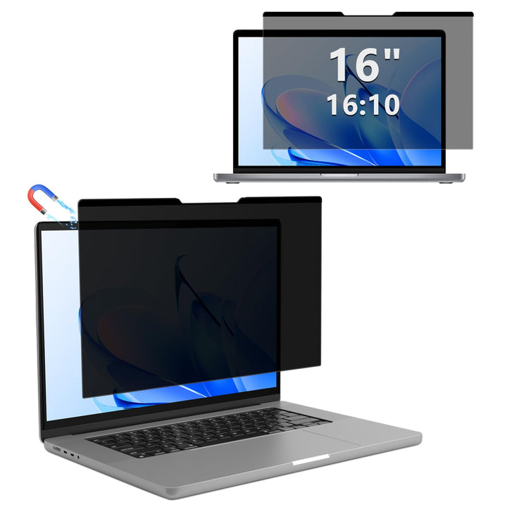 Blickschutzfilter für Laptop 16 Zoll, [Magnetisch] Displayschutzfolie für Lenovo Hp Dell Acer Asus,