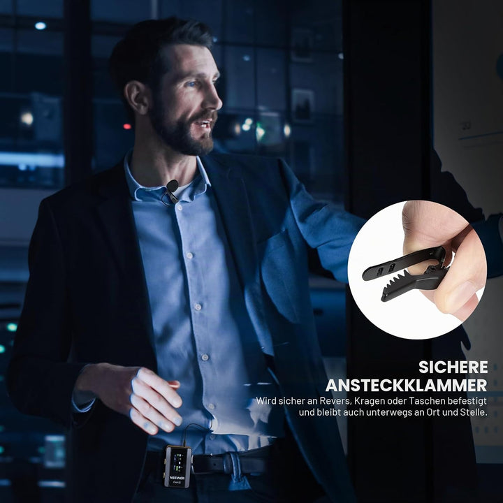 Neewer Lavalier-Ansteckmikrofon, kompatibel mit Rode Wireless GO II Wireless Pro DJI Wireless Mikrof