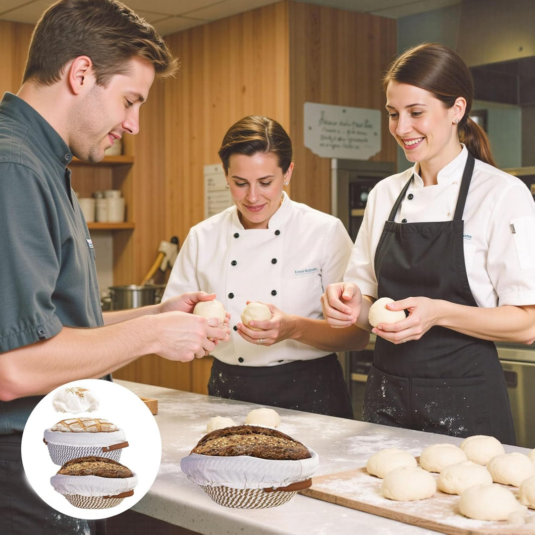 Gärkörbchen Starterset,Sauerteig Starter Set,Gärkorb Brot set,Brotgärkörbchen,Brotbacken Startver se