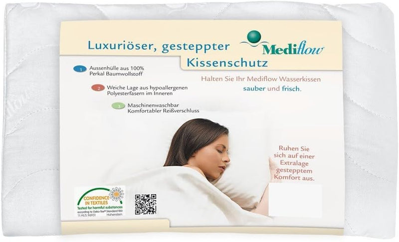 Mediflow Kombipack 2X Original Wasserkissen 40 x 80 cm und 2X Original Schonbezug 40 x 80 cm