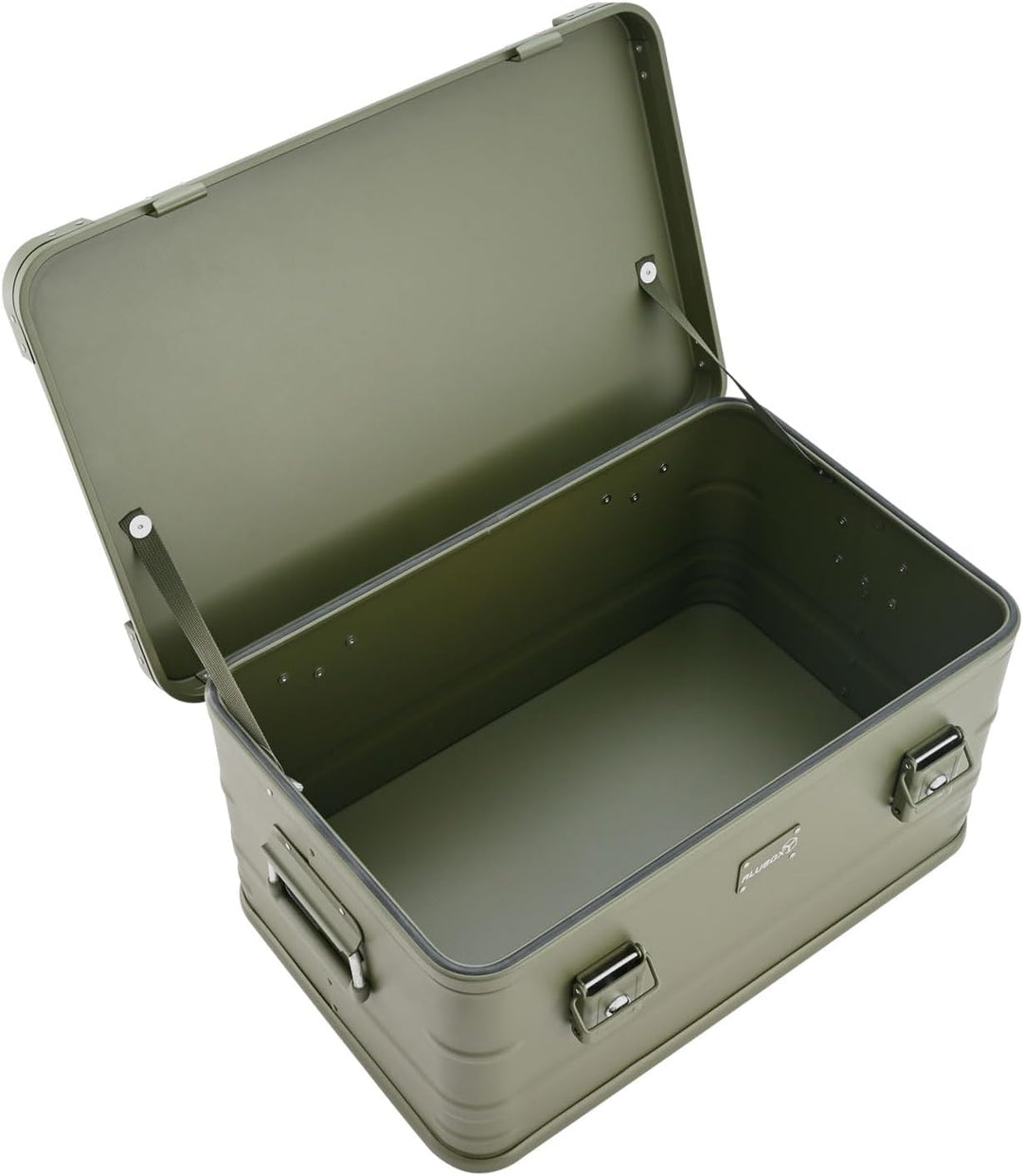 Alubox Alukiste abschliessbar E47G OLIVGRÜN - Premium Lagerbox 47 Liter - Materialstärke 1mm - Decke