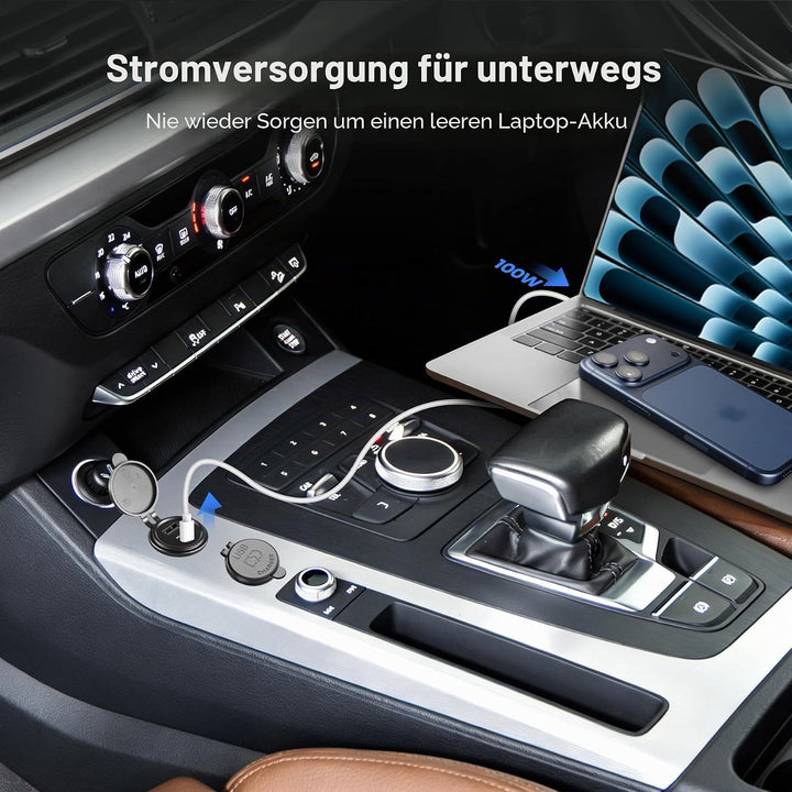 acegoo 12V USB C Steckdose 100W PD &amp; 18W QC, Wohnmobil Auto USB Dose Buchse 12 Volt KFZ Wasserdicht