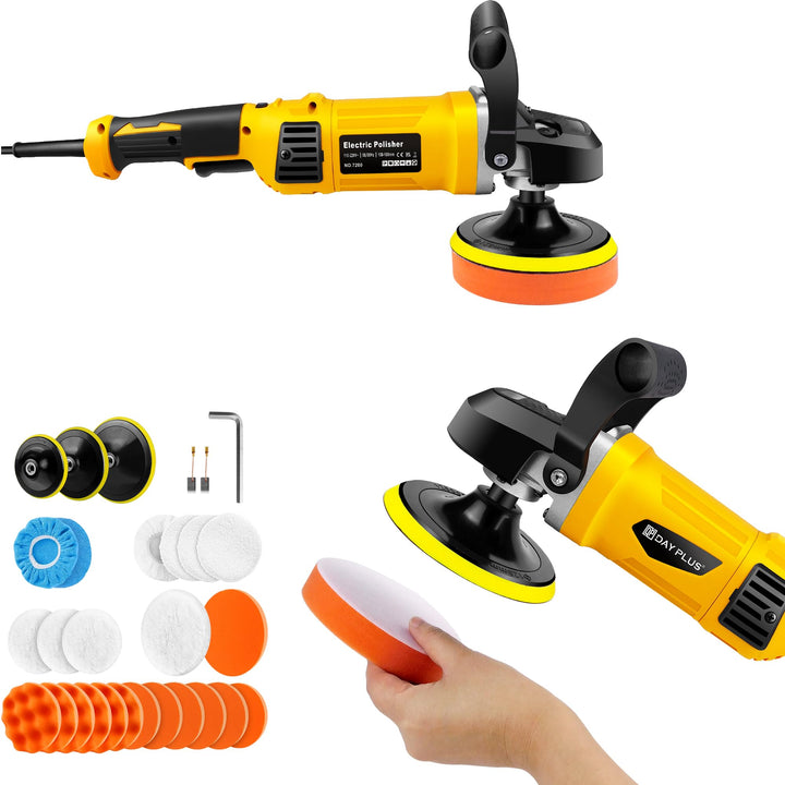 Poliermaschine Set, 5 Zoll/6 Zoll/7 Zoll Exzenter Poliermaschine, 6 Variable Geschwindigkeit 800-580