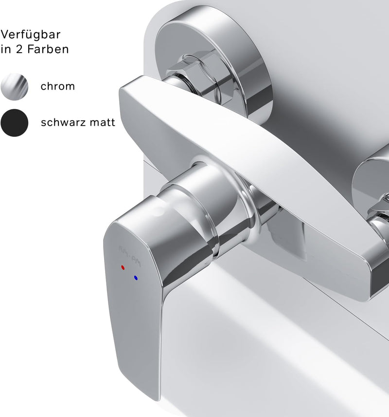 AM.PM GEM FGA20000 Duscharmatur mit Einhebelmischer | SoftMotion Keramikkartusche, Neoperl Aerator |