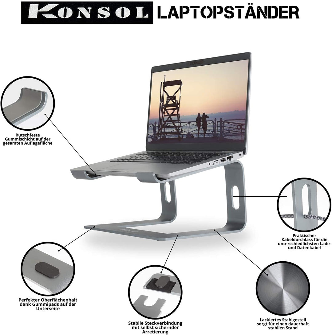 Generisch Consol Laptop-Ständer: abnehmbar mit Belüftung, tragbarer Notebook-Ständer, kompatibel mit