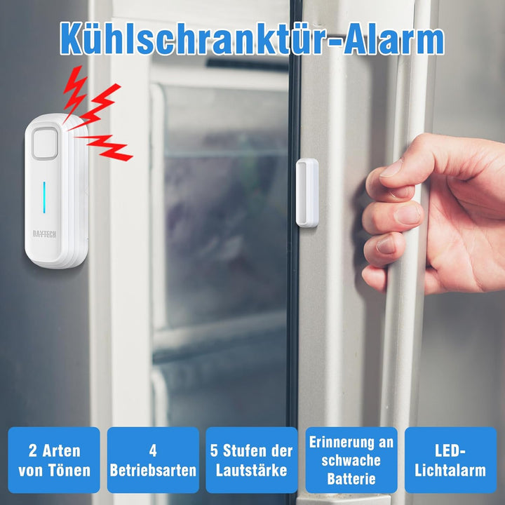 DAYTECH Kühlschrankalarm Fensteralarm Türalarm Haus Tür- & Fensteralarm Sensor Gartenschuppen 120dB