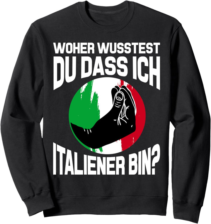 Italien Tshirt mit Italienische Flagge Italia Italy Damen Sweatshirt