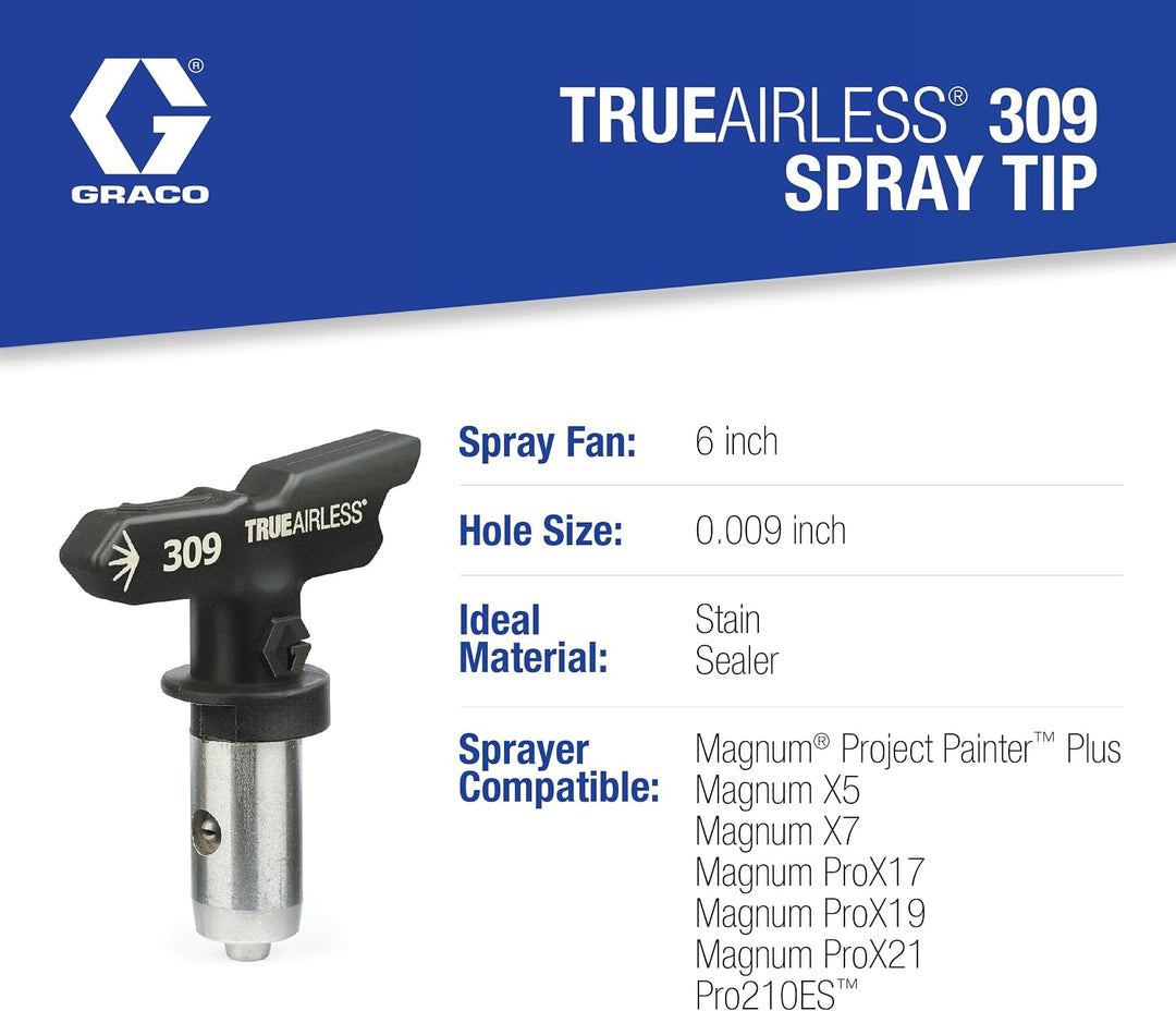 Graco TRU309 TrueAirless 309 Sprühspitze schwarz / silberfarben 309 Sprühspitze, schwarz / silberfar