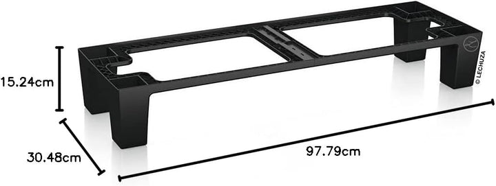 LECHUZA TRIO Cottage 30 Sockel schwarz 15012 Pflanzgefäss mit Erd-Bewässerungs-System 15x31x59 cm Sc
