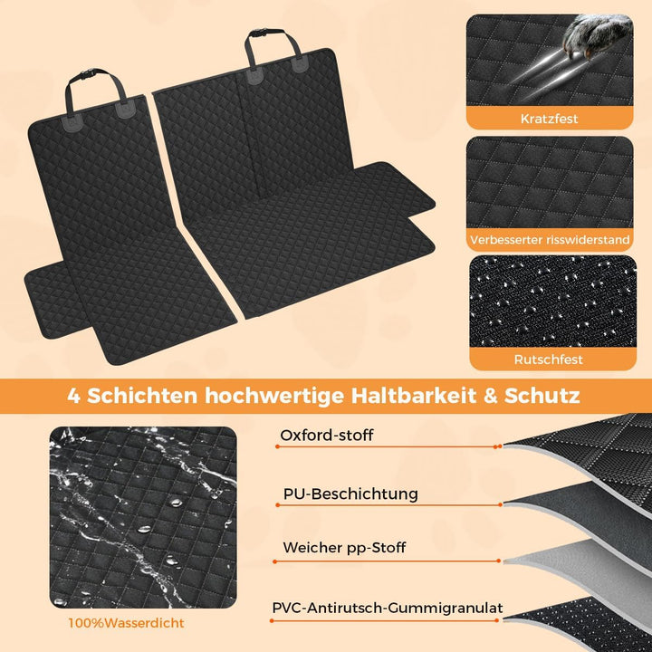 hundedecke Auto rückbank, rutschfeste wasserdichte Autoschondecke Hund Rücksitz, Hundeschutz Auto Rü