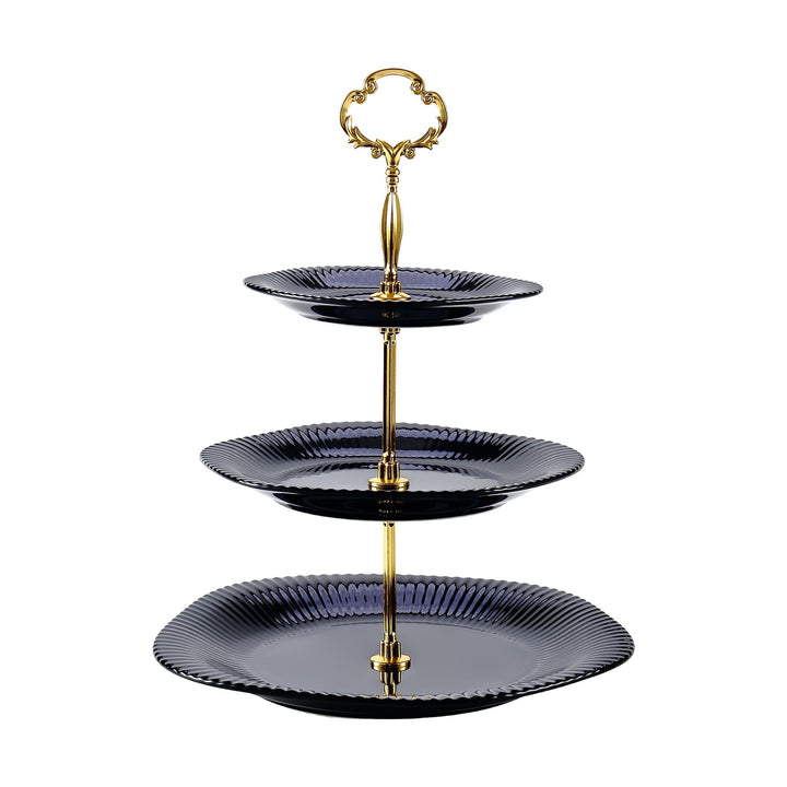 3 Schicht Keramik Tortenständer für Hochzeiten, Desserttisch Display Set für Teepartys Servierplatte