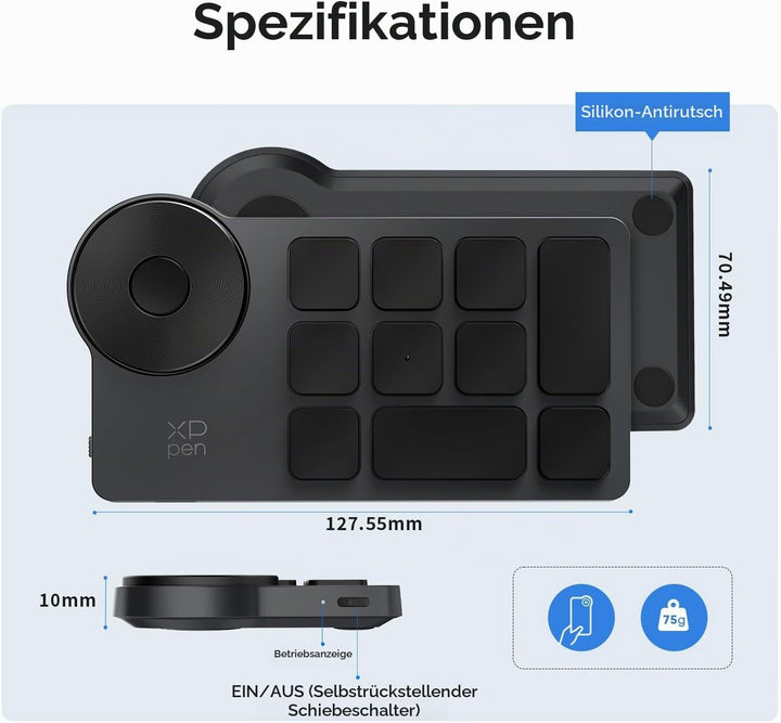 XPPen ACK05 Fernbedienung Tastatur fur Grafiktablett
